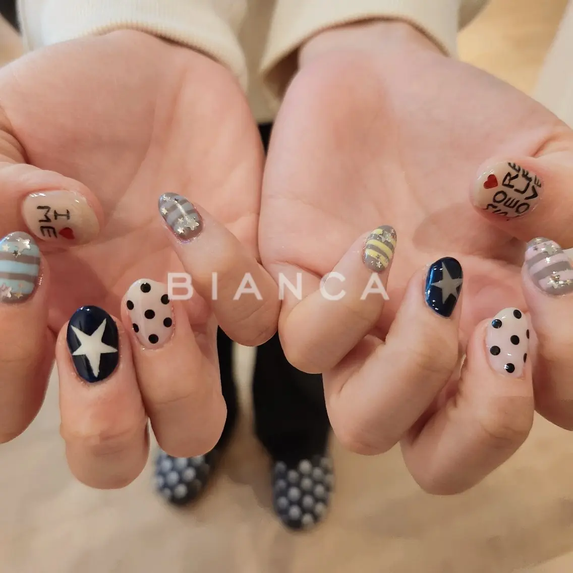 ネイル メンズ ハンドネイル Bianca名駅店 あゆのネイルデザイン