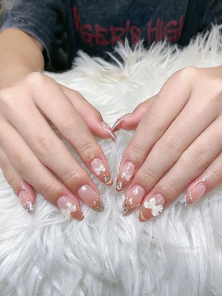 ネイル 長さ出し フレンチネイル グラデーション 韓国ネイル マグネットネイル ハンドネイル VB HEAVEN nailのネイルデザイン