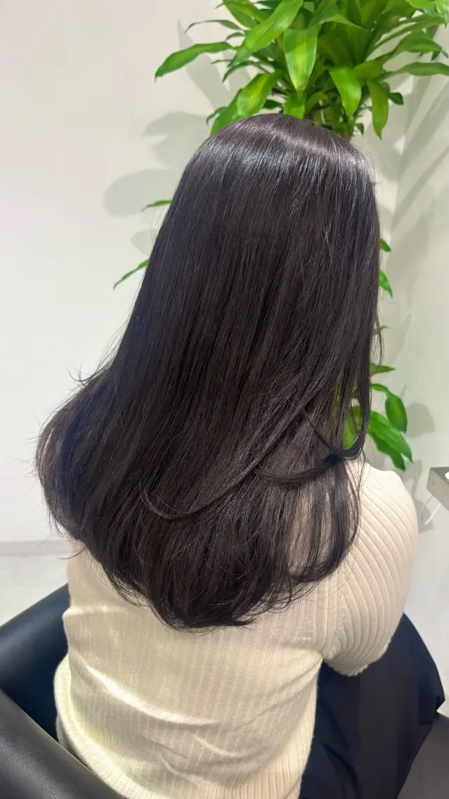 セミロング カラー ベージュカラー ブリーチ ブラウンカラー ケアブリーチ カシス ヘアカラー トリートメント 🎀韓国ヘア× 透明感カラー🎀正源のヘアスタイル