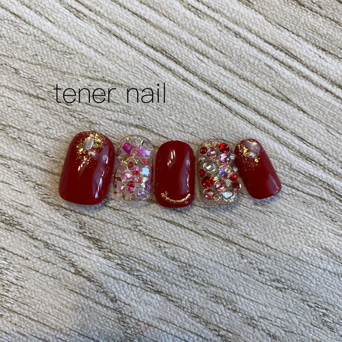 ネイル アートネイル ストーンネイル テネルネイル tener nailのネイルデザイン