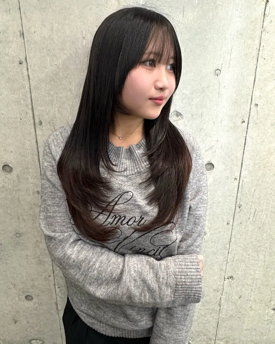 ロング 韓国風ヘア レイヤーカット 似合わせボブカット Anonのヘアスタイル