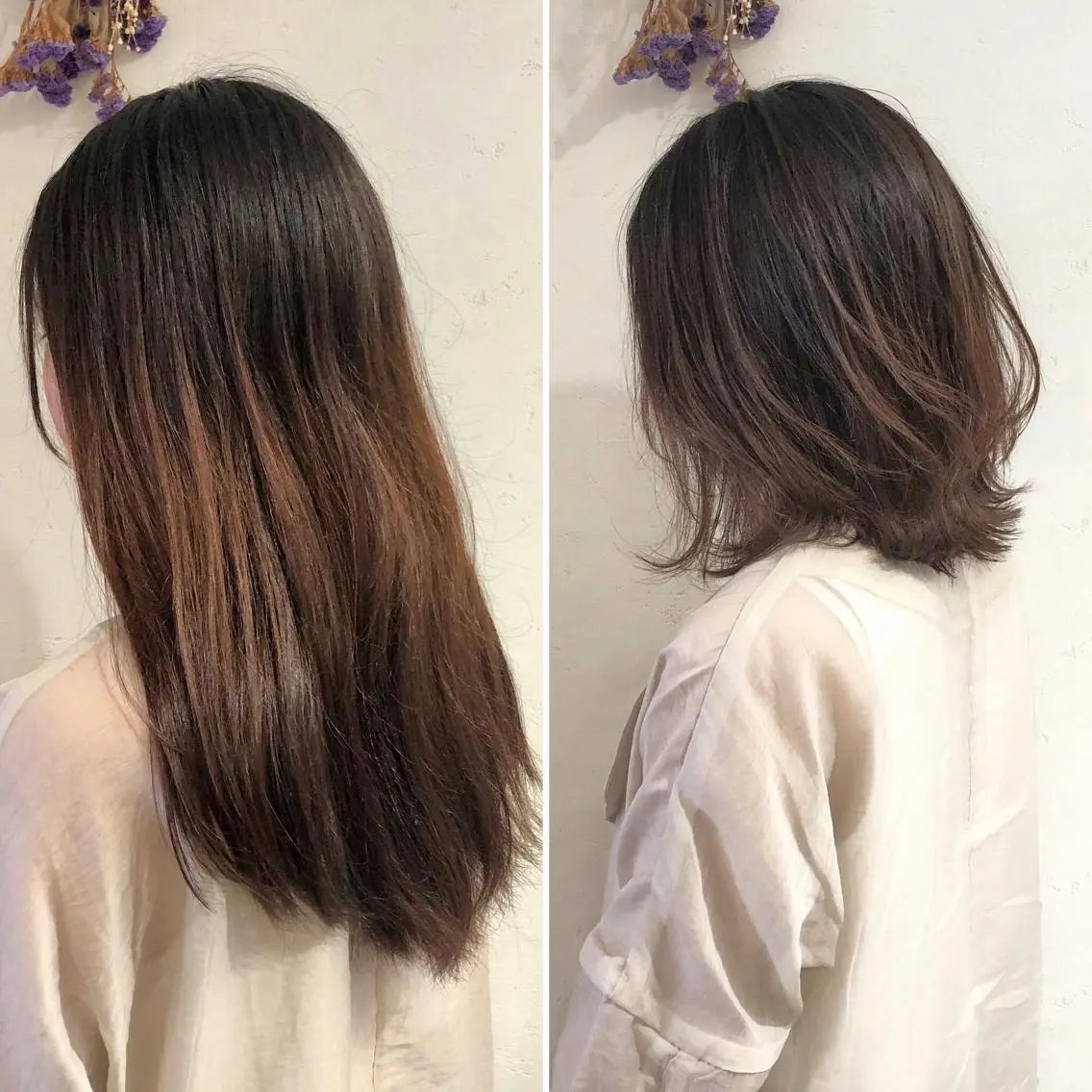 ミディアム カット ヘアカラー トリートメント 髪質改善/縮毛矯正 /青山 早希🐾のヘアスタイル