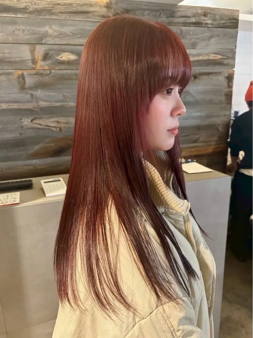 セミロング カラー メンズ 艶ブリーチなしカラー 🐹🤍ナナカのヘアスタイル