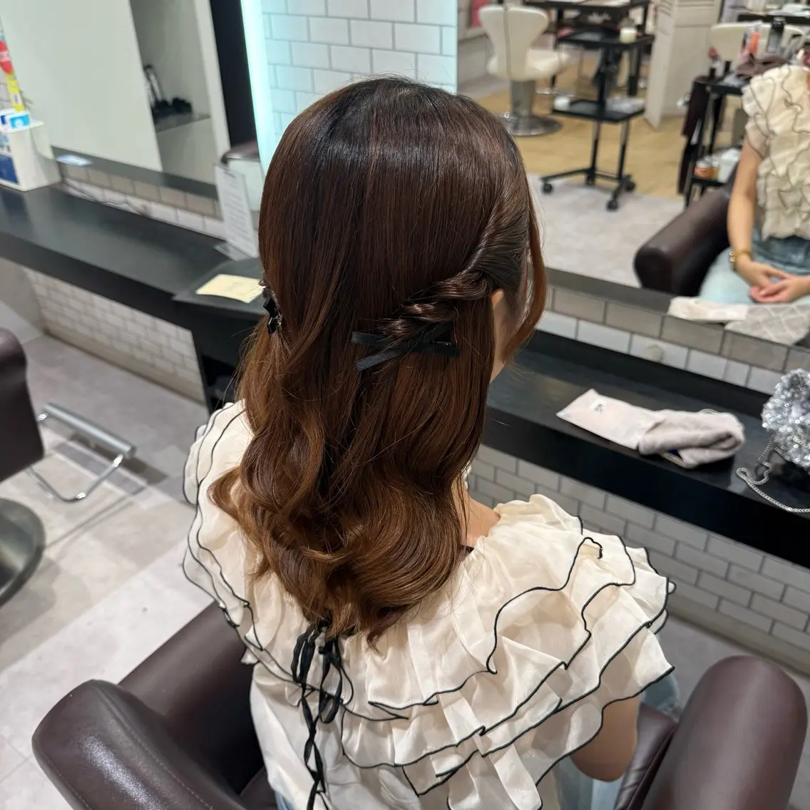 セミロング ヘアアレンジ 🎀ヘアアレンジ 🎀ななみのヘアスタイル