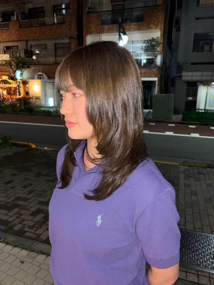 セミロング カラー ヘアアレンジ 後藤 こなんのヘアスタイル