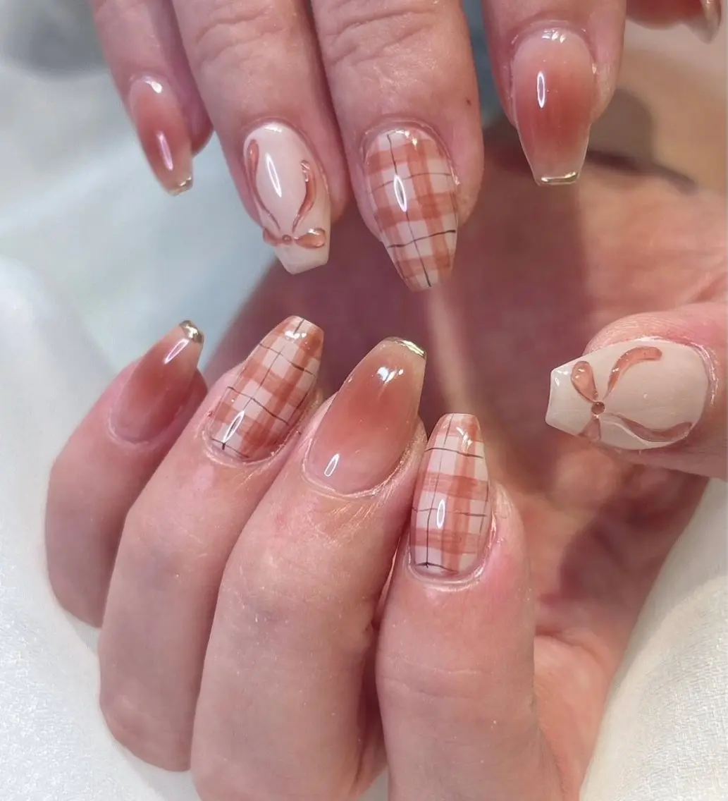 ネイル YumiNail 長さだし&ハンドケアのネイルデザイン