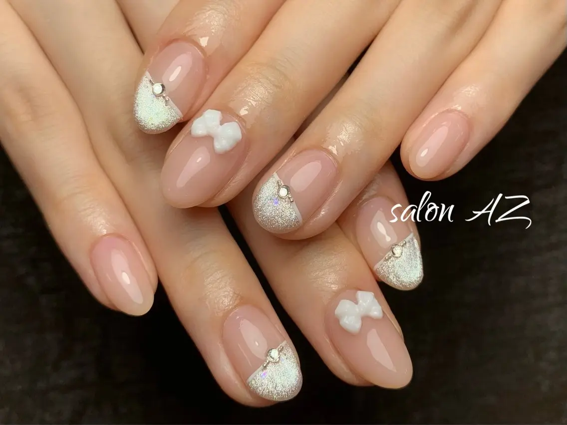 ネイル アートネイル フレンチネイル マグネットネイル ニュアンスネイル オフィスネイル ハンドネイル salon AZのネイルデザイン