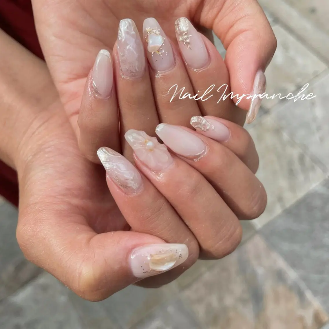 カラー ヘアアレンジ ネイル マツエク・マツパ フラワーネイル 持ち込み ニュアンスネイル ぷっくりネイル ハンドネイル 松井 亜由美のネイルデザイン
