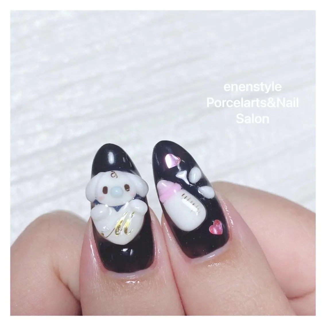 ミディアム ネイル 🐾enen style 🐾のネイルデザイン