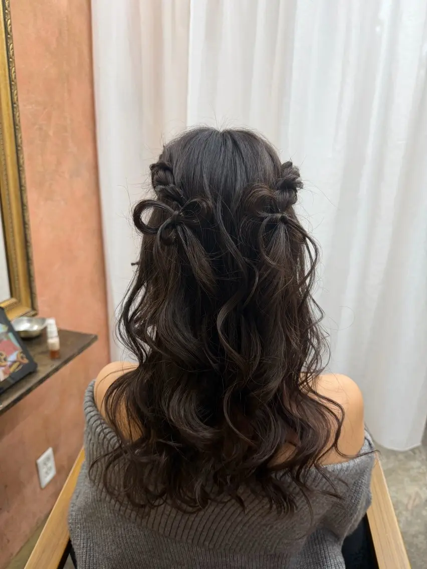 セミロング ヘアセット ともざねゆか UniQ/岡山駅のヘアスタイル