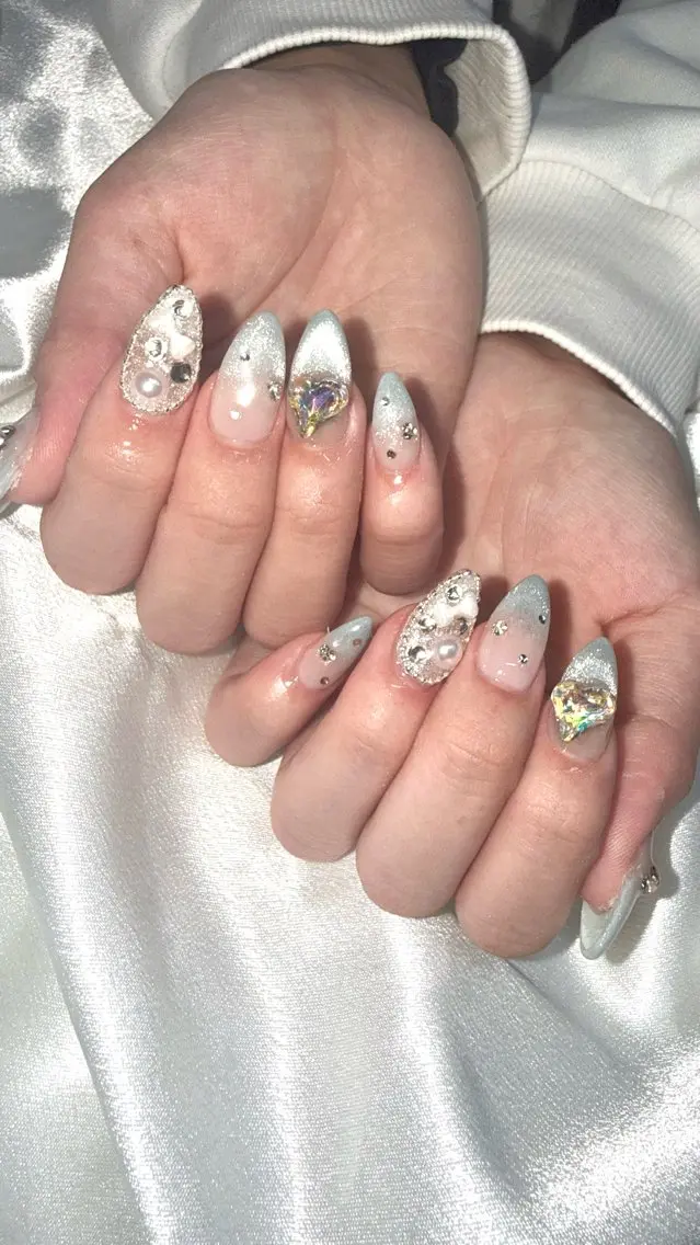 ネイル ブルー ハンドネイル ★Rinail... .のネイルデザイン