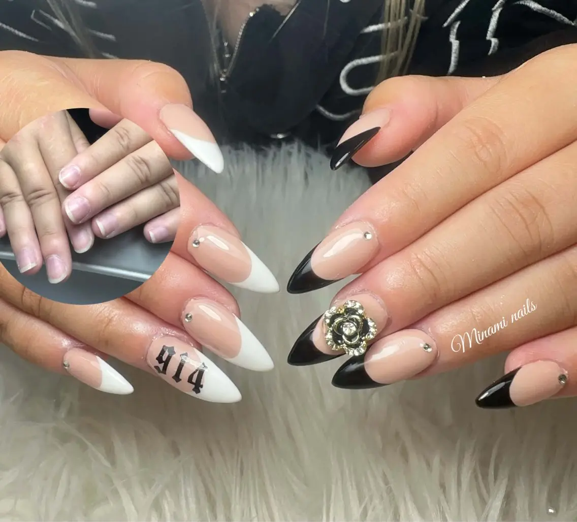 ネイル アートネイル ガーリー キラキラネイル 韓国ネイル マグネットネイル ハンドネイル Minami Nailsのネイルデザイン