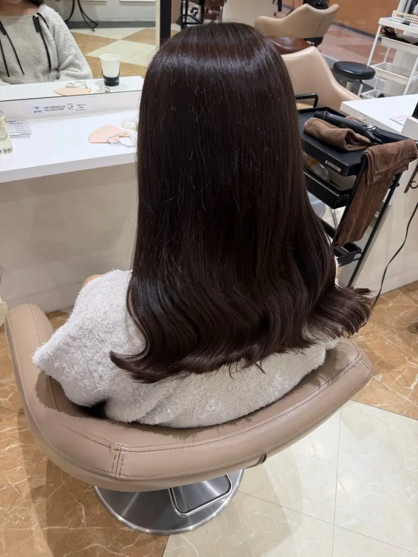 ロング カット ヘアカラー トリートメント 髪質改善カラー なーこ💖🌈のヘアスタイル