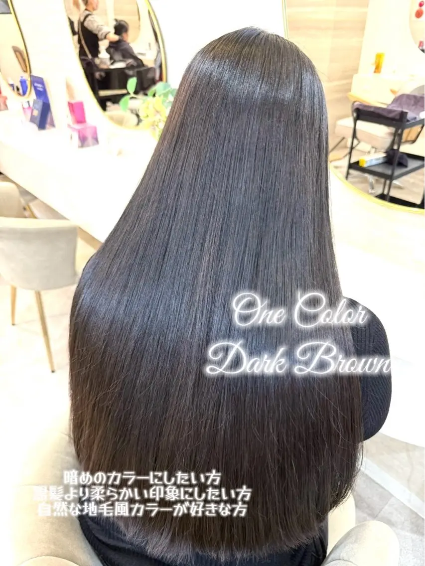ロング カラー ブラウンカラー ダークブラウン 🍑ももか🍑透明感 カラー/赤羽🦋のヘアスタイル