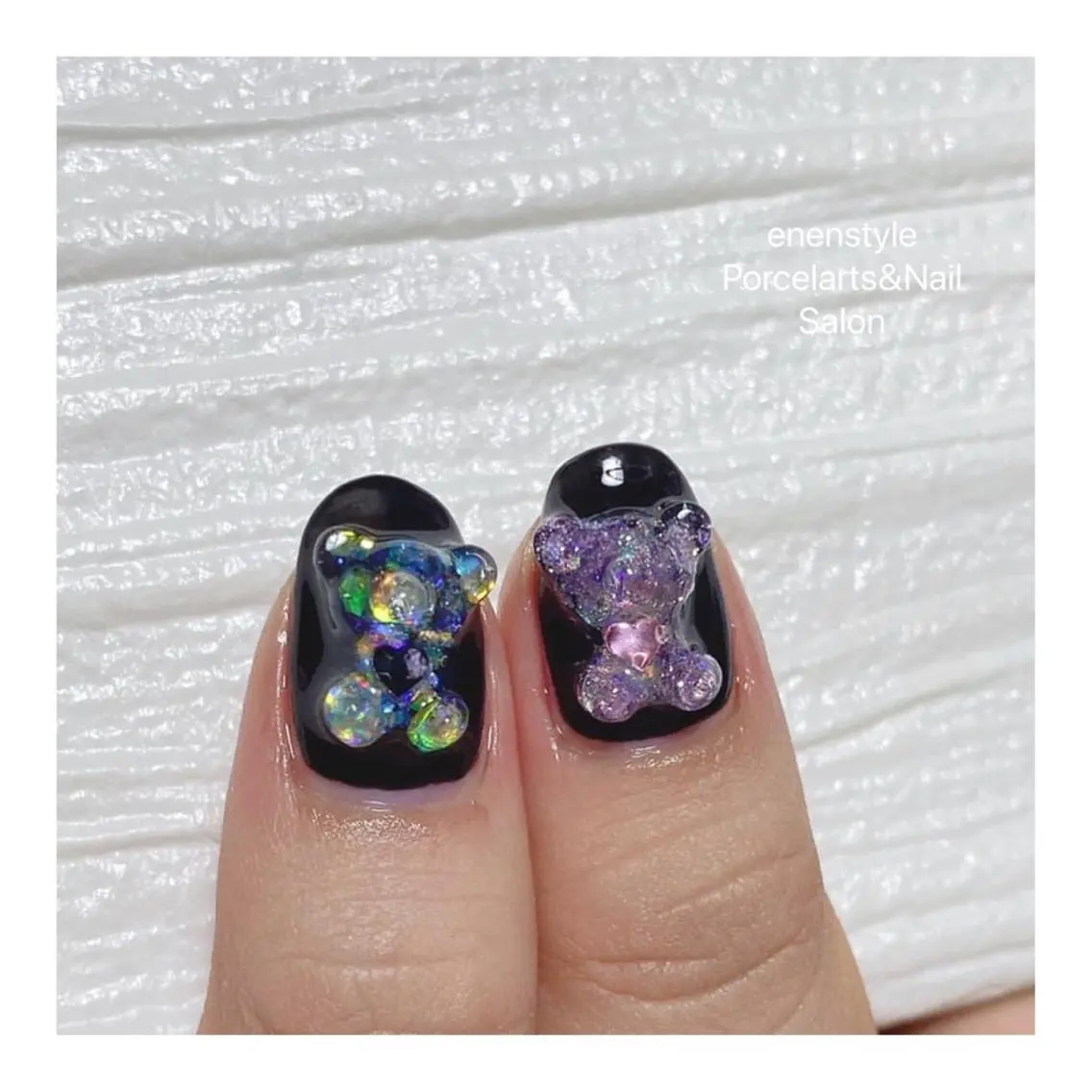 ミディアム ネイル ハンドネイル 🐾enen style 🐾のネイルデザイン
