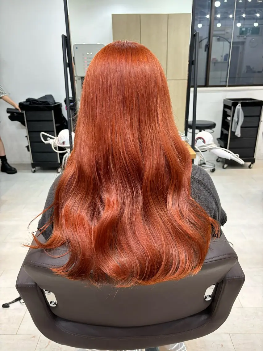 ロング ヘアカラー トリートメント ヘッドスパ ヘアセット 🪞透明感カラー🫧 縮毛矯正🥇かずきのヘアスタイル