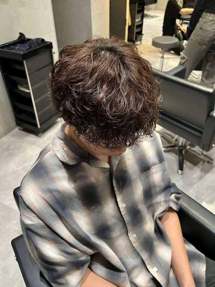 【ダメージが気になる方は是非】🔥メンズカット➕ケアパーマ➕トリートメント🔥【波巻きパーマ、ツイストスパイラルパーマ】の写真