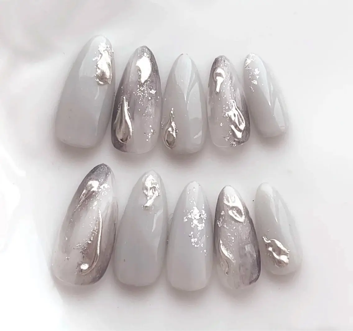 ネイル アートネイル チークネイル 長さ出し フレンチネイル ジェルネイル YK Beauty Salonのマツエク・マツパデザイン
