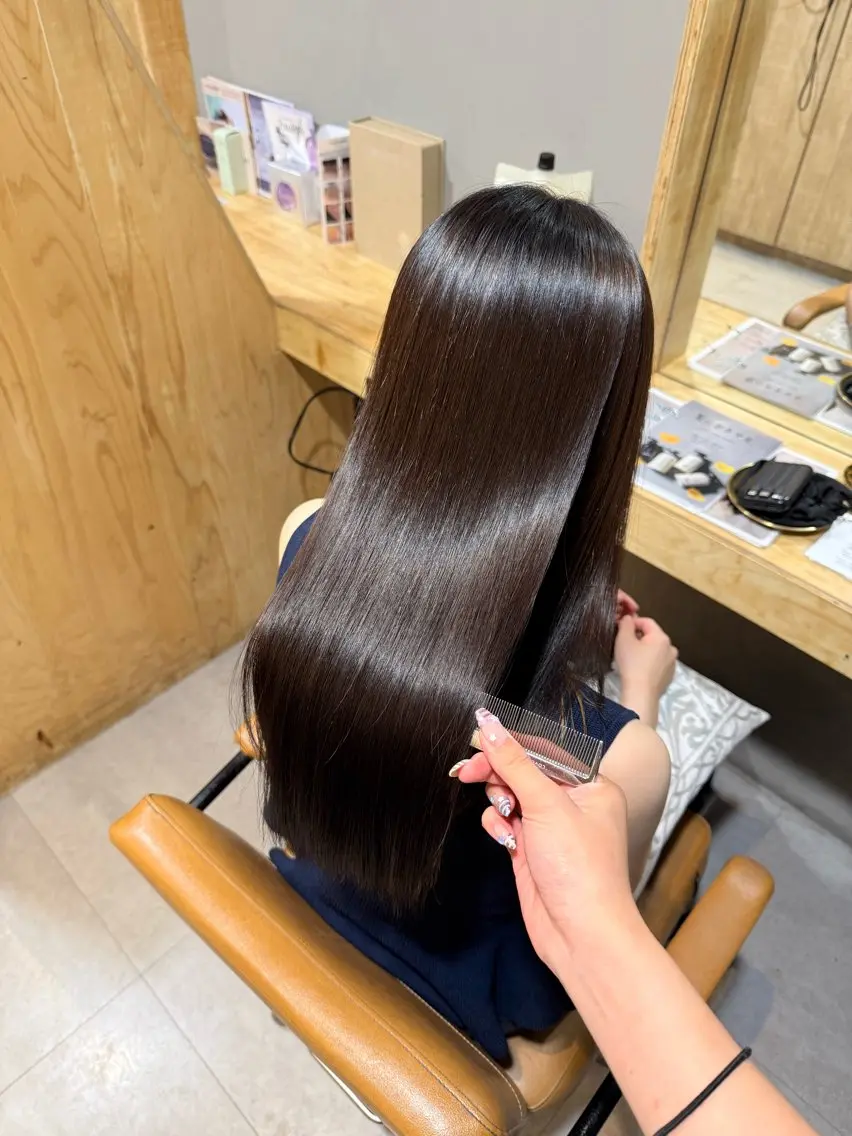 ロング 縮毛矯正 トリートメント ioe/髪質改善/ カラー/いしなべさえのヘアスタイル