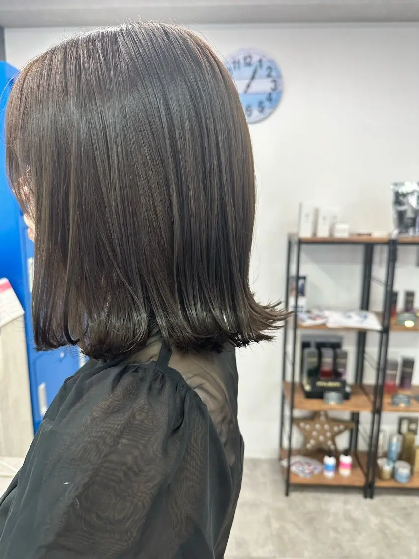 ミディアム 切りっぱなしボブ ボブ Noyヨシモト ヒロトのヘアスタイル