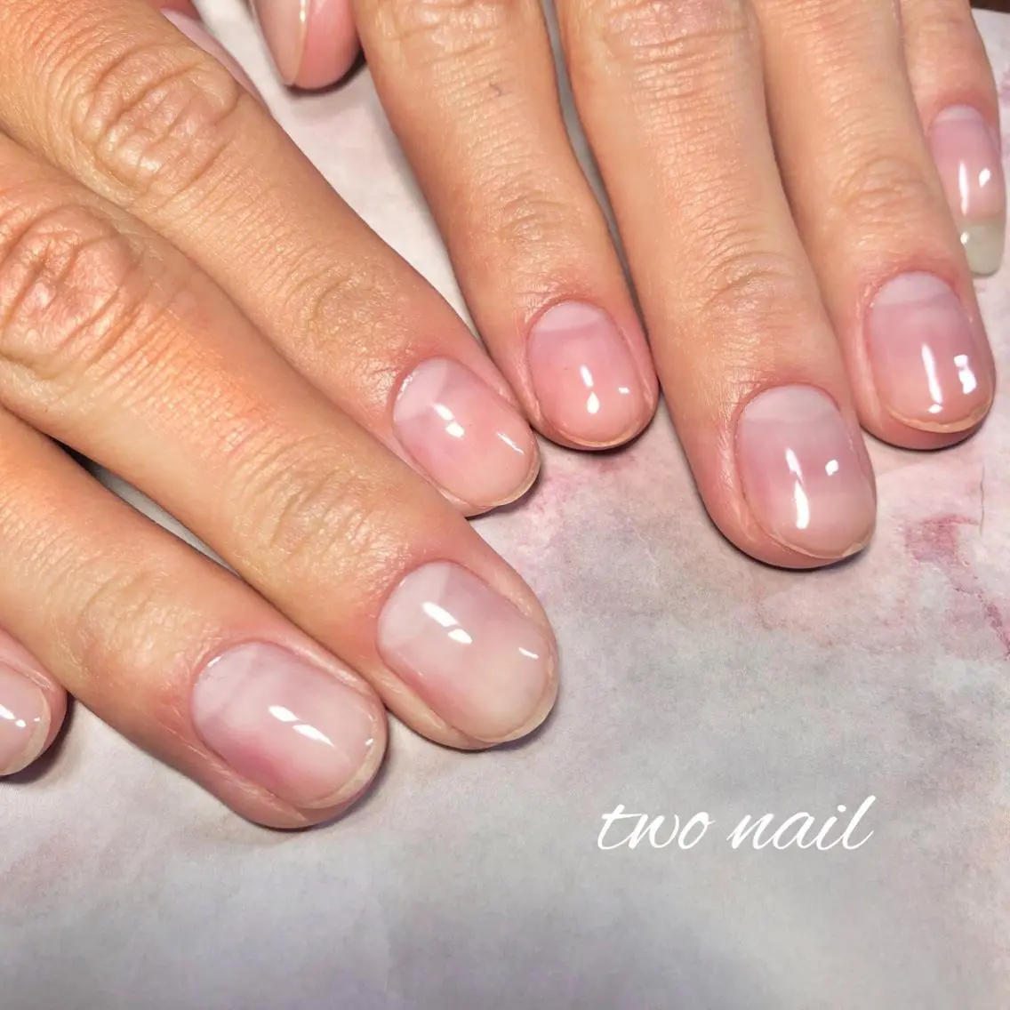 ネイル クリアネイル フットネイル ハート ハンドネイル two nailのネイルデザイン
