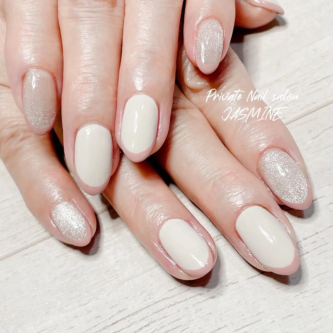 ネイル フレンチネイル マグネットネイル Nail salon JASMINEのネイルデザイン