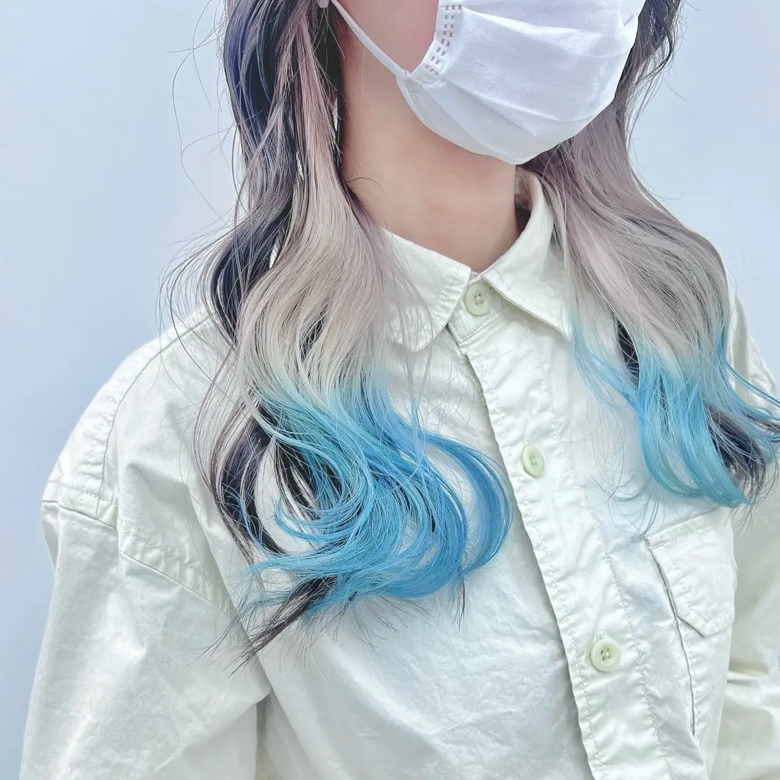 ロング カラー カット 縮毛矯正 韓国スタイル🇰🇷 トレンドレイヤー🪡のヘアスタイル