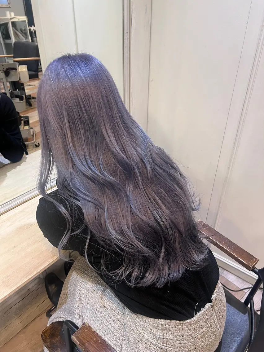 ロング カラー ハイトーンカラー ラベンダーカラー ヘアカラー 🌈デザインヘア職人 Kaede🌈のヘアスタイル
