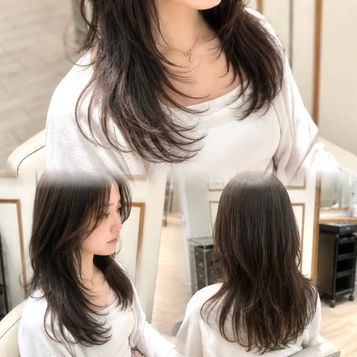 ロング カラー カット ヘアカラー トリートメント 🩰Kurumi🩰 レイヤーカットのヘアスタイル
