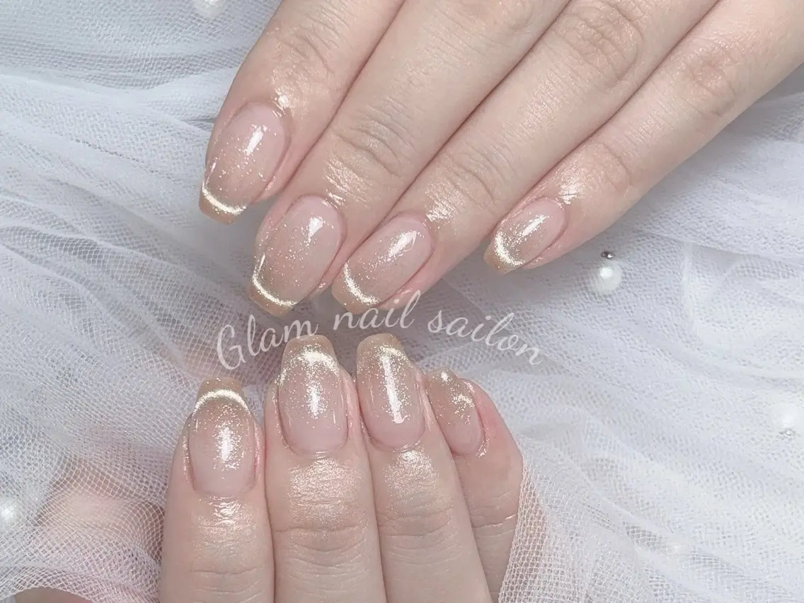 ネイル エツメ💅 長さ出し🎀デザインのネイルデザイン