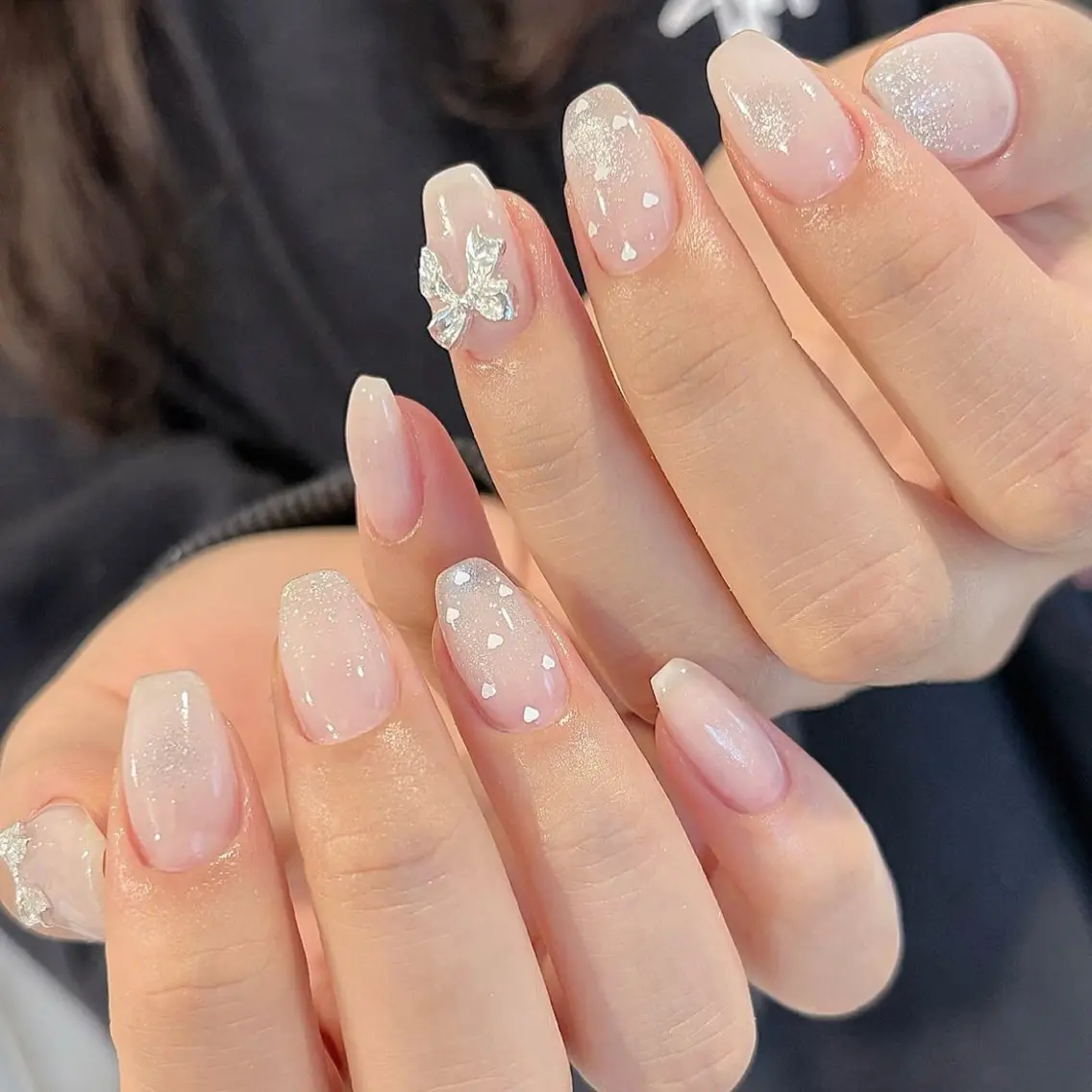 ネイル アートネイル フレンチネイル ジェルネイル グラデーション 韓国ネイル ハンドネイル Akina Nail 亀戸のネイルデザイン