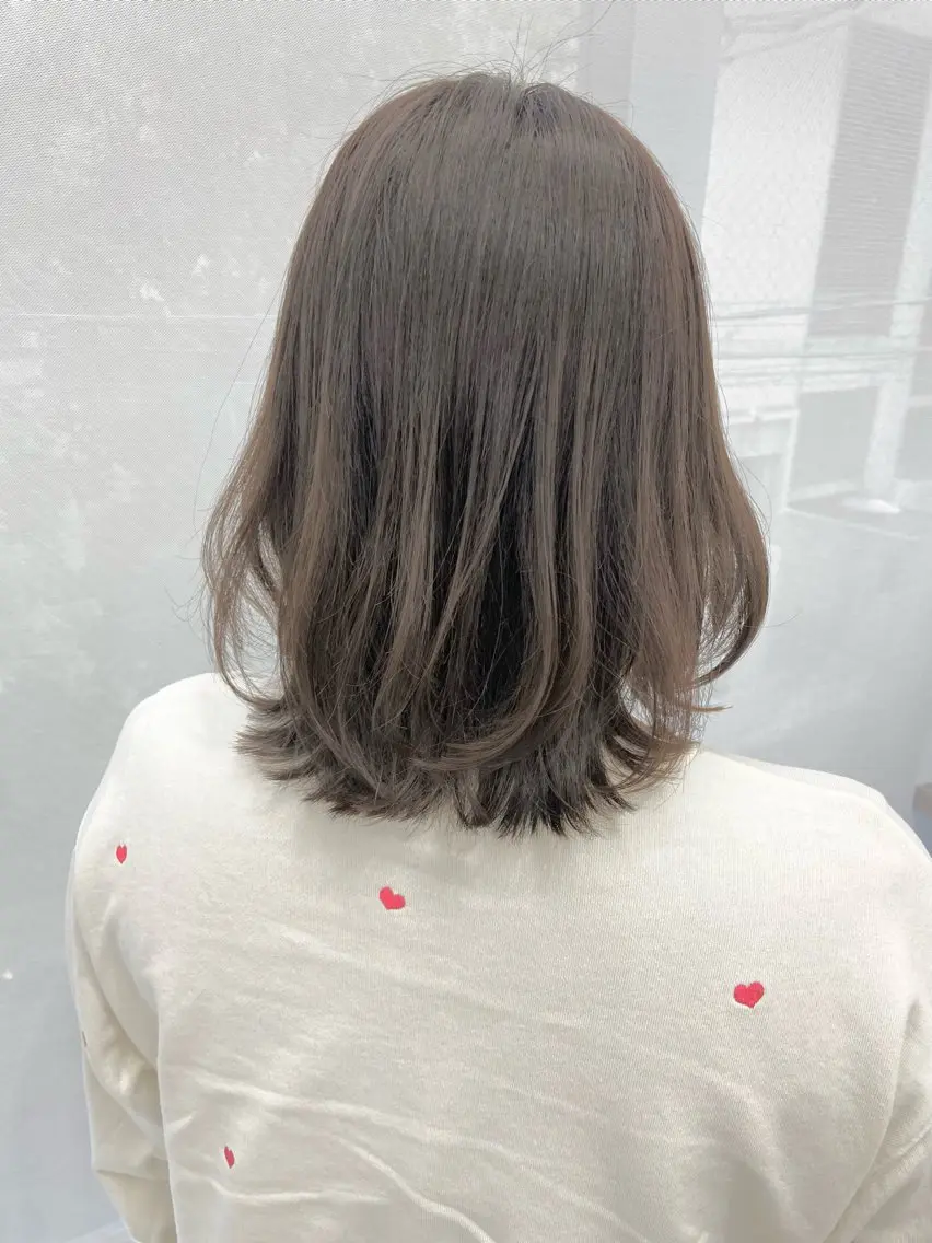 ミディアム カット ヘアカラー トリートメント 髪質改善\艶髪カラー 💐園田さやかのヘアスタイル