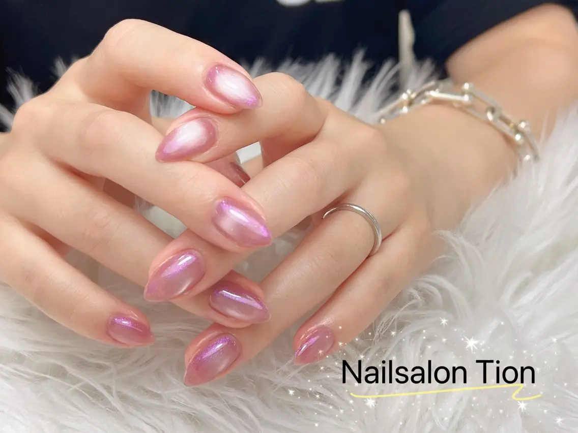 ネイル 長さ出し フットネイル ジェルネイル 韓国ネイル マグネットネイル Nailsalon Tion二子玉川店のネイルデザイン