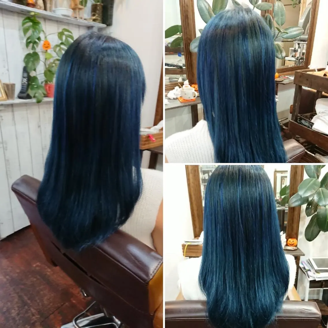 セミロング カラー ブルーカラー ブルージュ ヘアカラー 鈴木 隆広のヘアスタイル