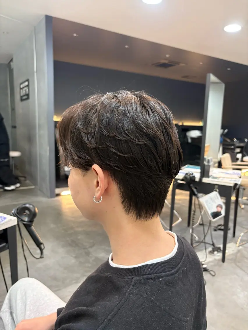 メンズ パーマ 水野 杏香のヘアスタイル
