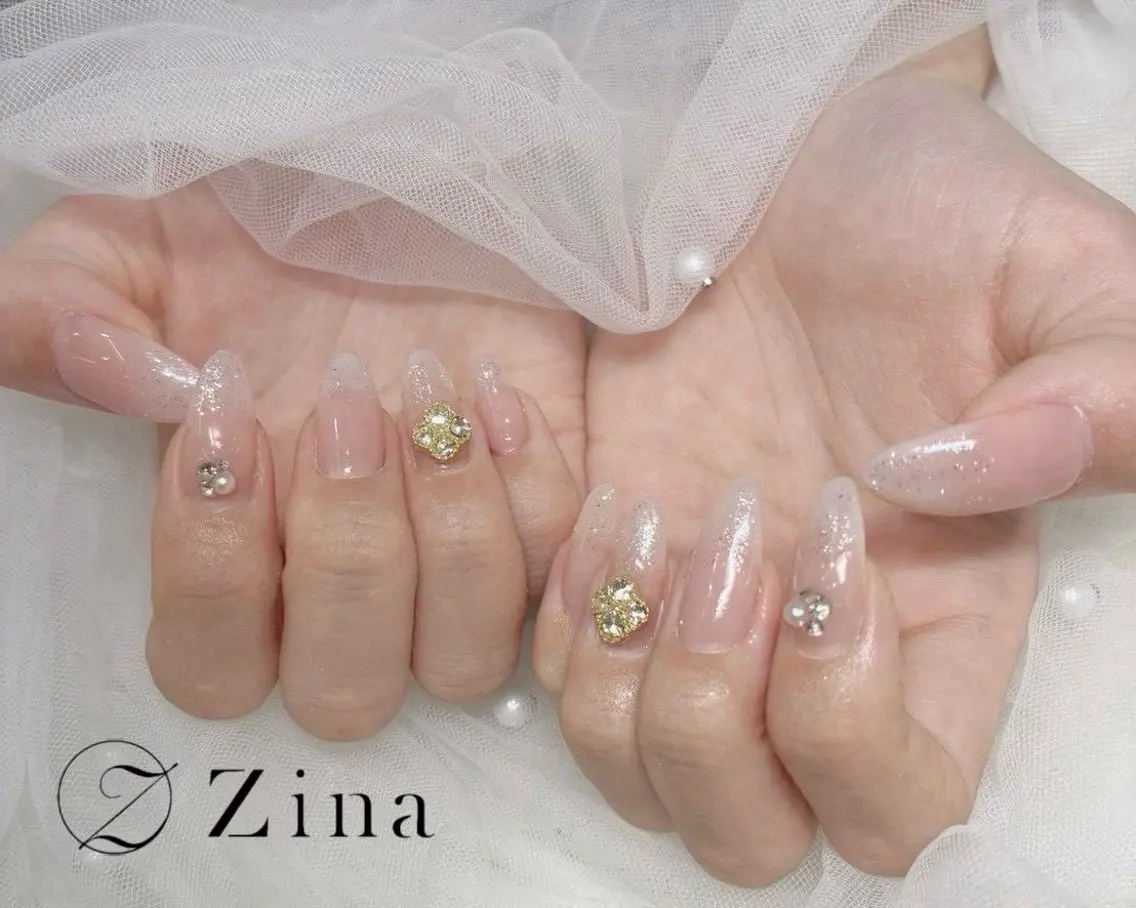 ミディアム ハンドネイル 自爪育成/zina/ KIMIのネイルデザイン