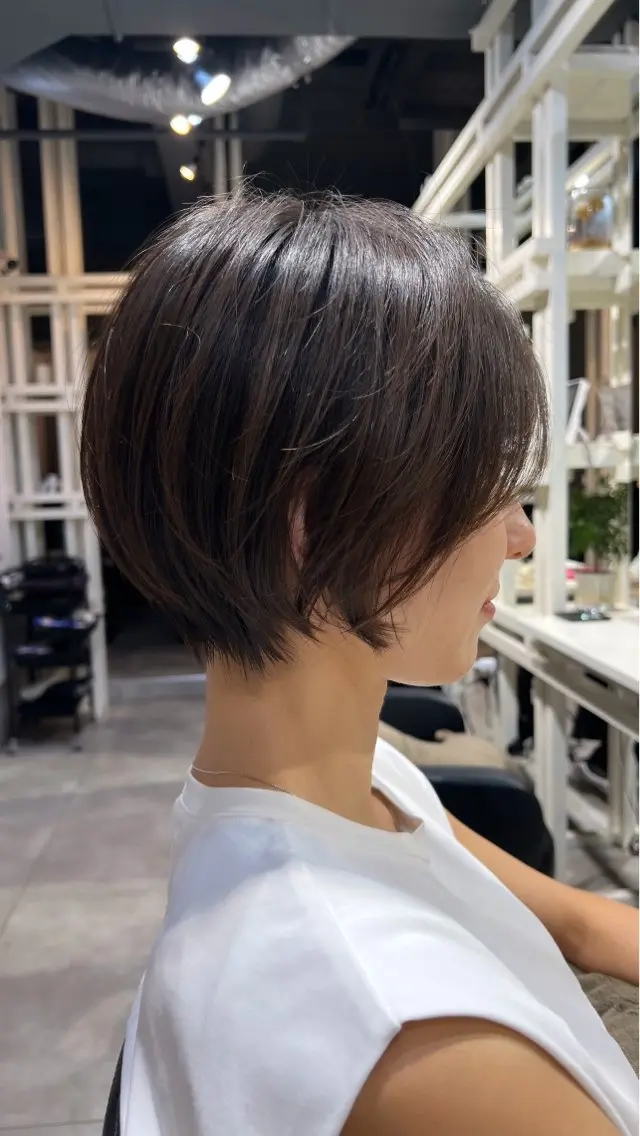 ショート カット ヘアカラー トリートメント 恵比寿韓国レイヤー× 艶透明感カラー大場のヘアスタイル