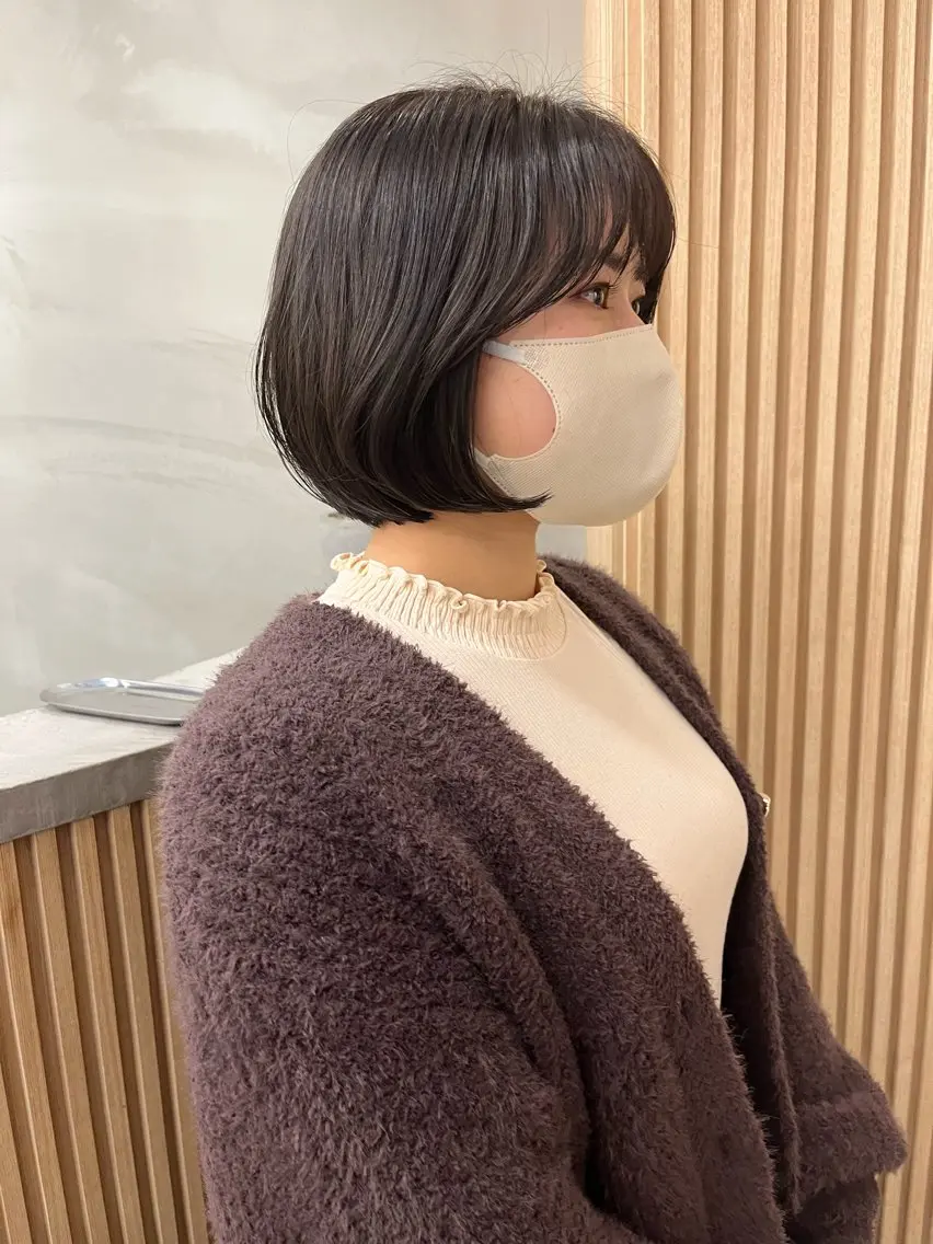 ショート 丸みショート ボブ 韓国風ヘア ショートヘア レイヤー縮毛矯正 ささきすずね💗のヘアスタイル