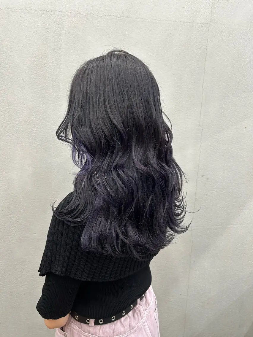 セミロング カラー ディープラベンダー ラベンダーカラー N/デザインカラー 🌿ナギのヘアスタイル