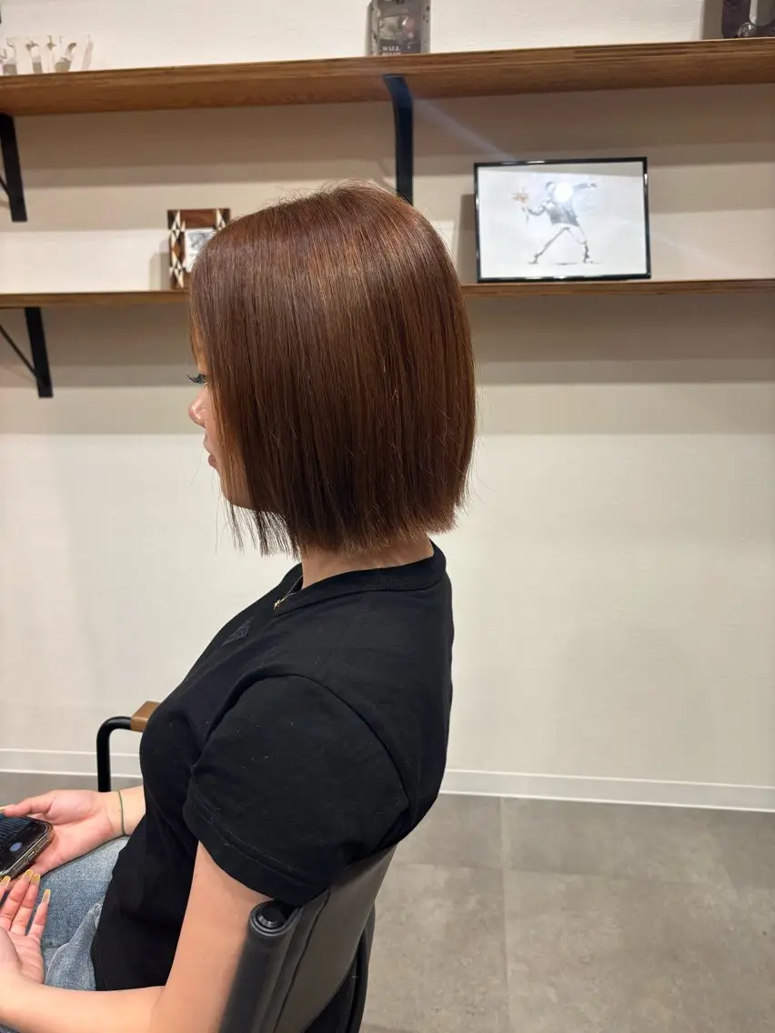 ショート トリートメント カット ヘアカラー トリートメント 心斎橋/透明感カラー 🫧アサノハルカのヘアスタイル