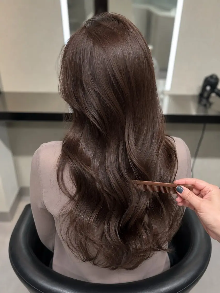 ミディアム カラー ブラウンカラー トリートメント 🌈ウルトワ水素 髪質改善naru🌈のヘアスタイル