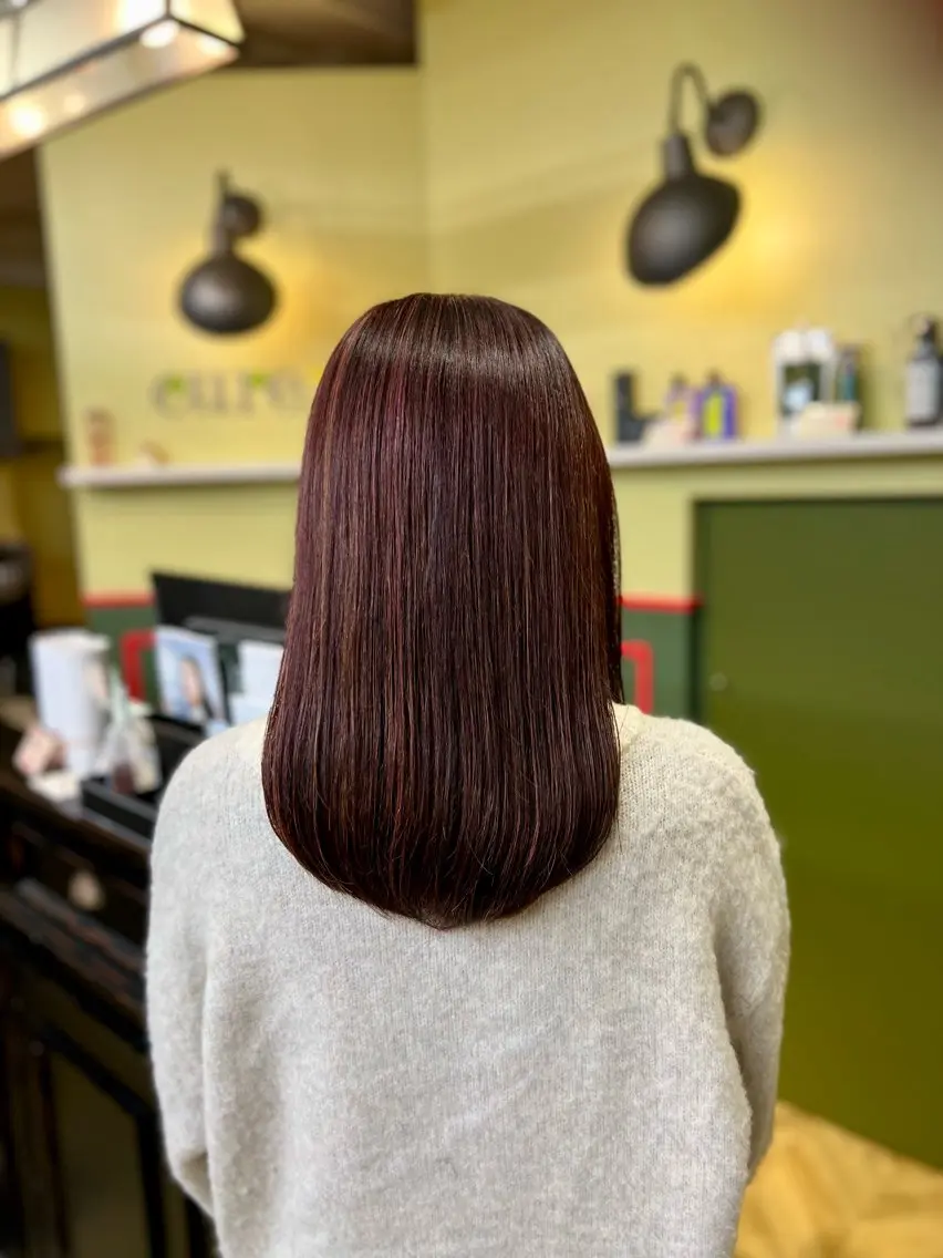 ロング ピンクブラウン ハイライト カット ヘアカラー ハイライト/艶カラー /レイヤー🌼阿部のヘアスタイル