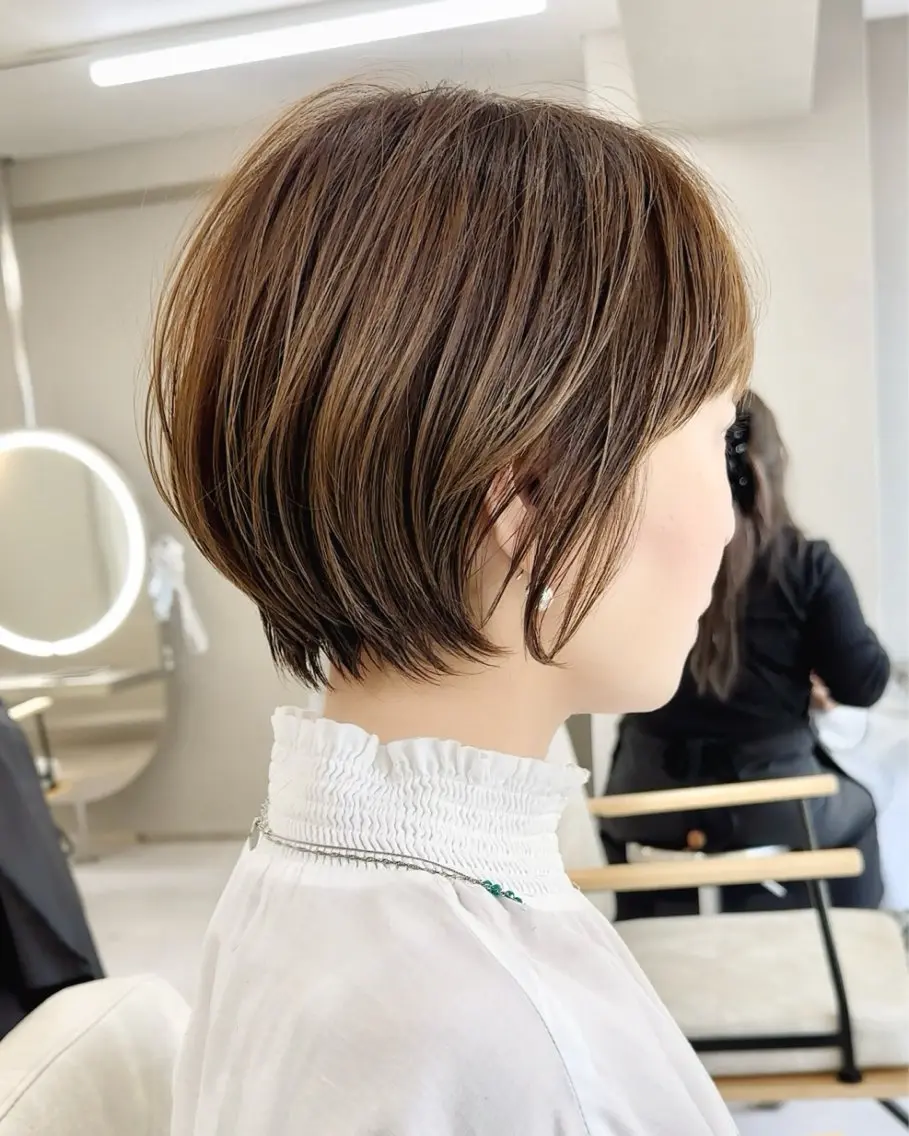 【撮影OK限定】白髪ぼかしカラー+ショートカット+ケア✨¥5500の写真