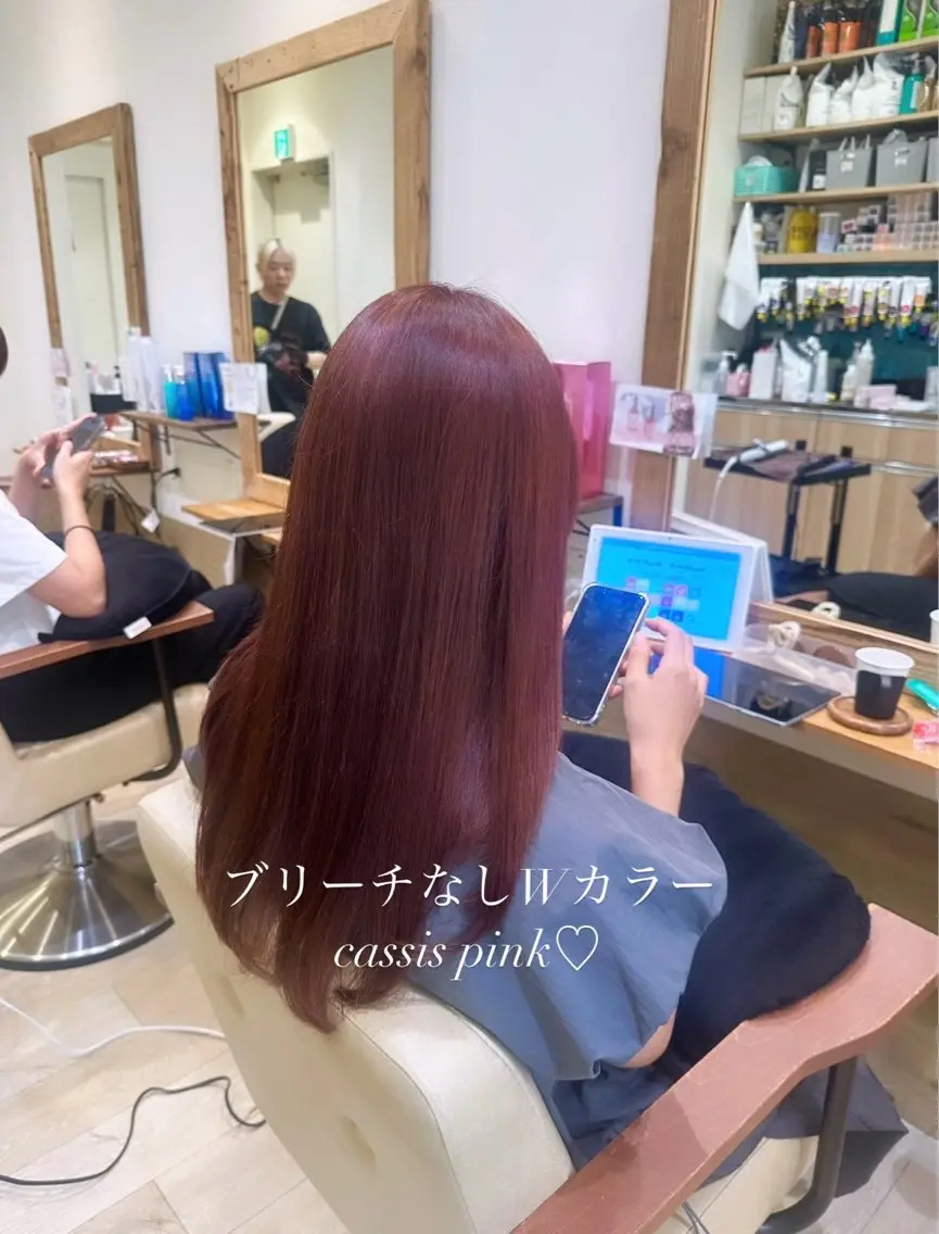 ロング 髪質改善 トリートメント ブリーチなしカラー RURI🩵のヘアスタイル