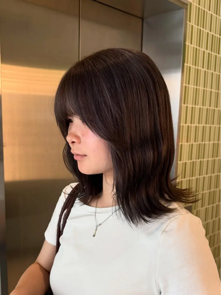 セミロング RUKA👱🏻 メンズカットパーマのヘアスタイル