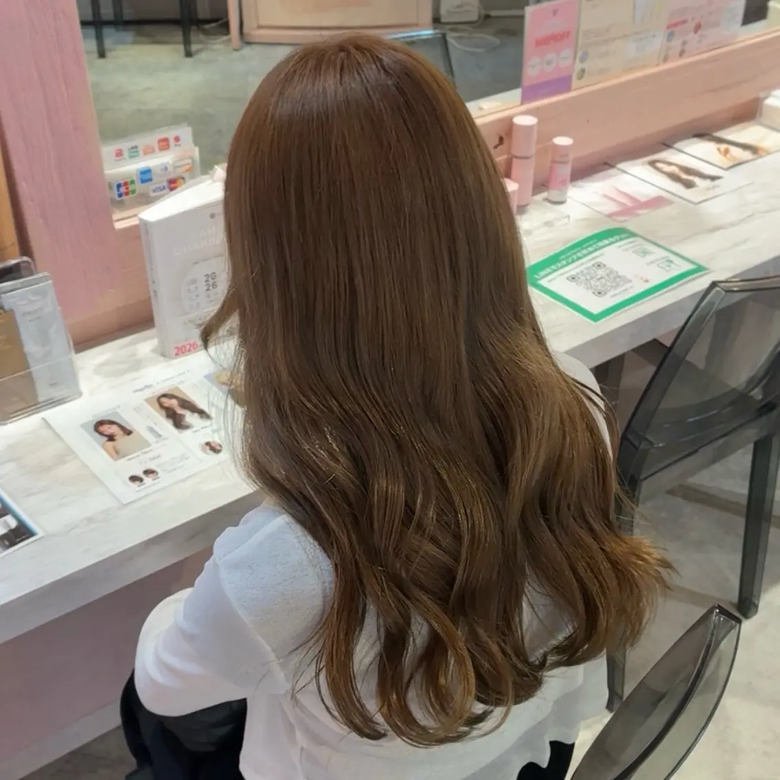 セミロング カラー ベージュカラー ヘーゼル ヘアカラー ブリーチ/透明感 カラー/AIRI🦋のヘアスタイル