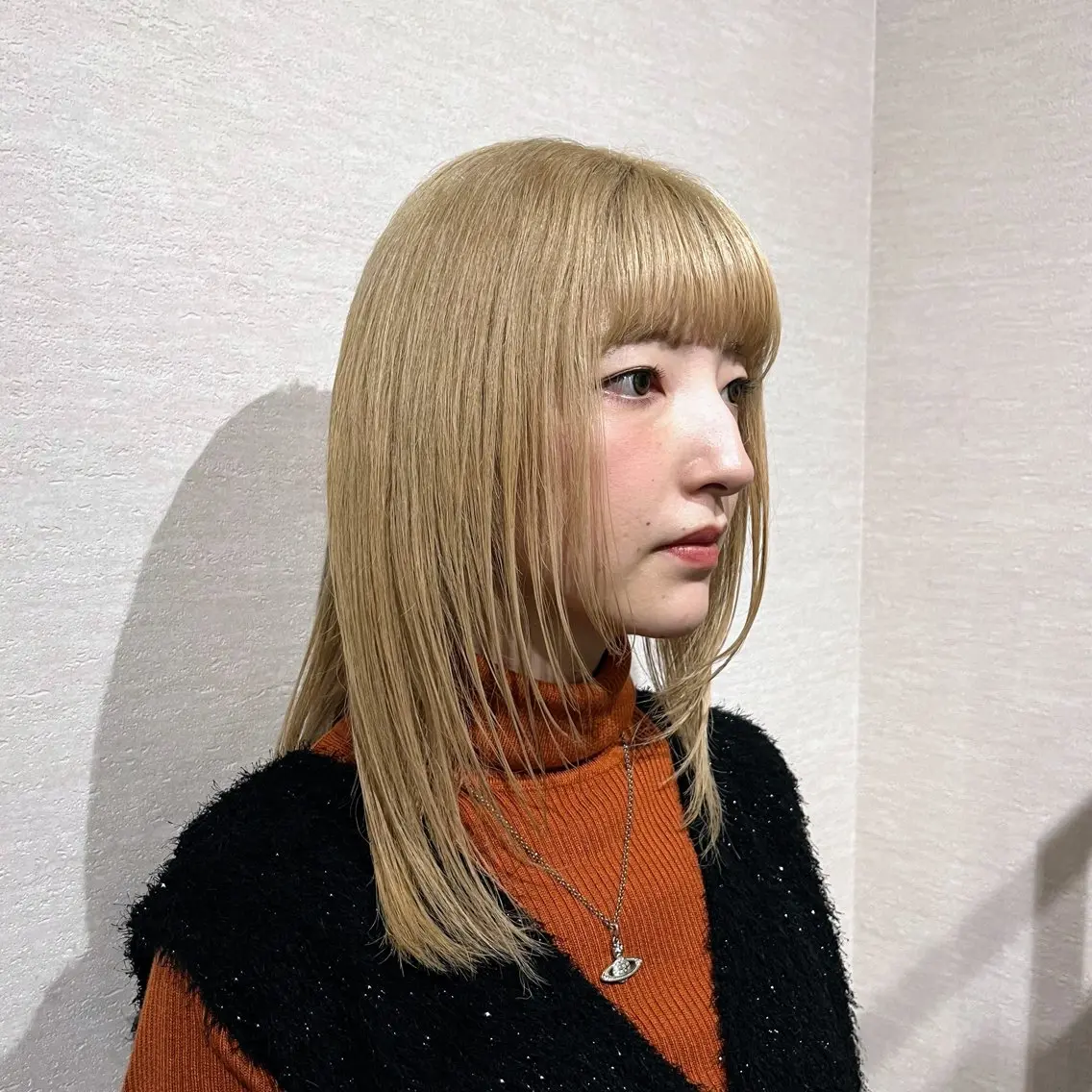 ミディアム 顔まわりレイヤー レイヤーカット 押上/ショート・ボブ /パーマ/山口卓朗のヘアスタイル