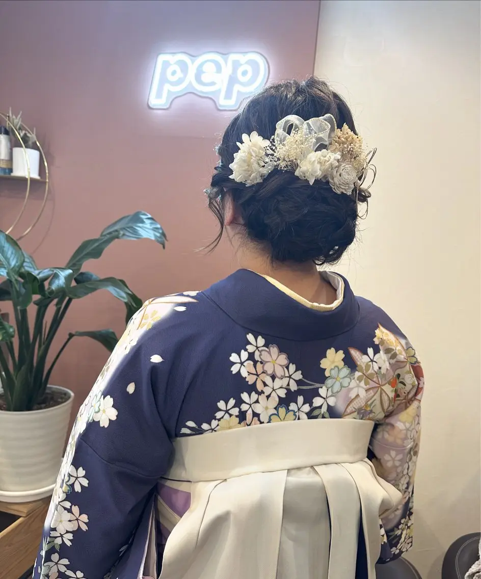 ミディアム ヘアアレンジ 着付け pep natsumiのヘアスタイル