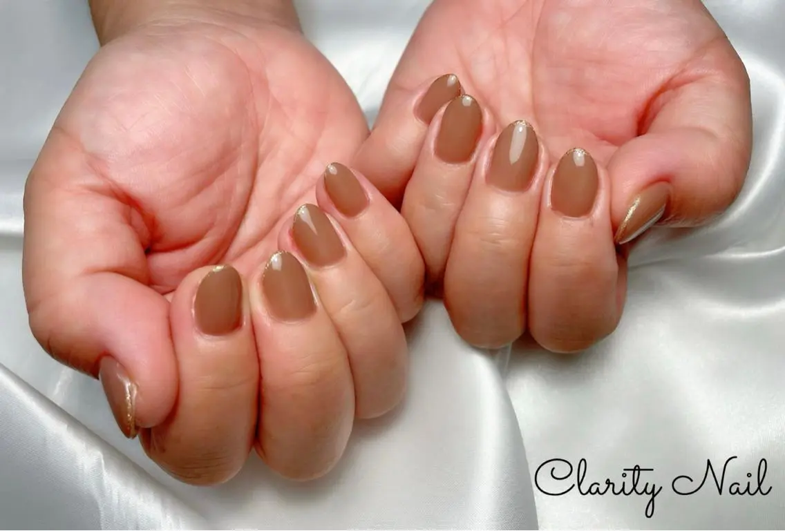 ネイル ラメ(グリッター) ワンカラーネイル ハンドネイル Clarity Nailのネイルデザイン
