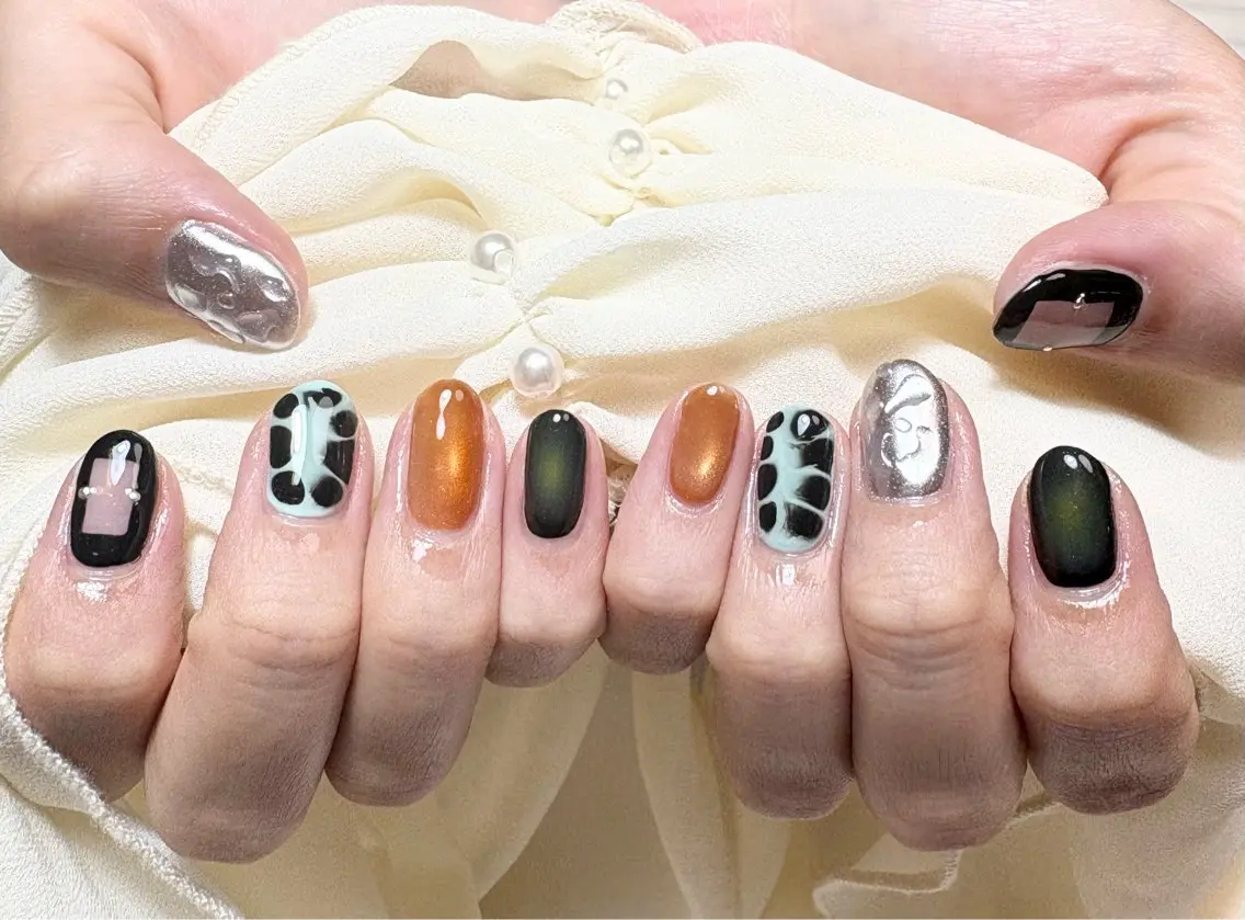 ネイル マグネットネイル ハンドネイル ✨韓国✨nail salonLumieのネイルデザイン
